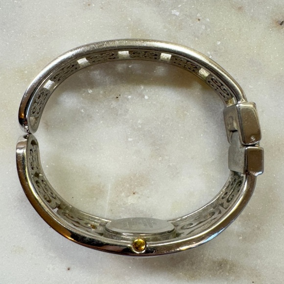 Anne Klein Silver and Gold Scroll Cuff Watch - Picture 4 of 6